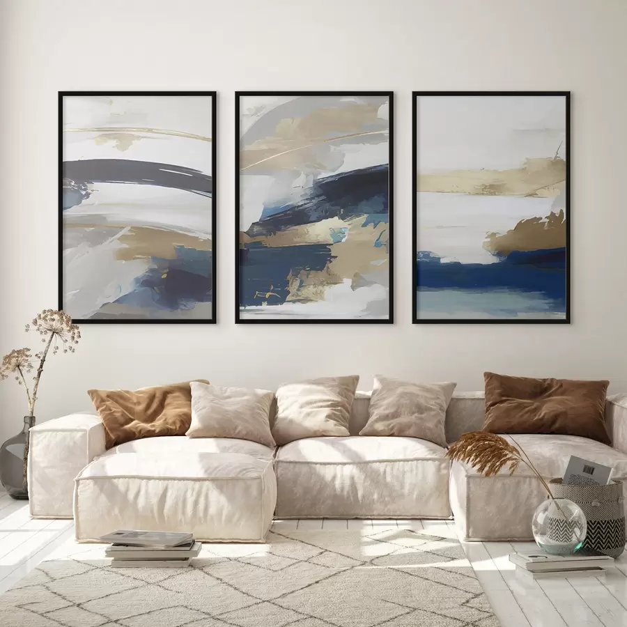 Fotobehang Abstracte golven van kalme sereniteit d00269