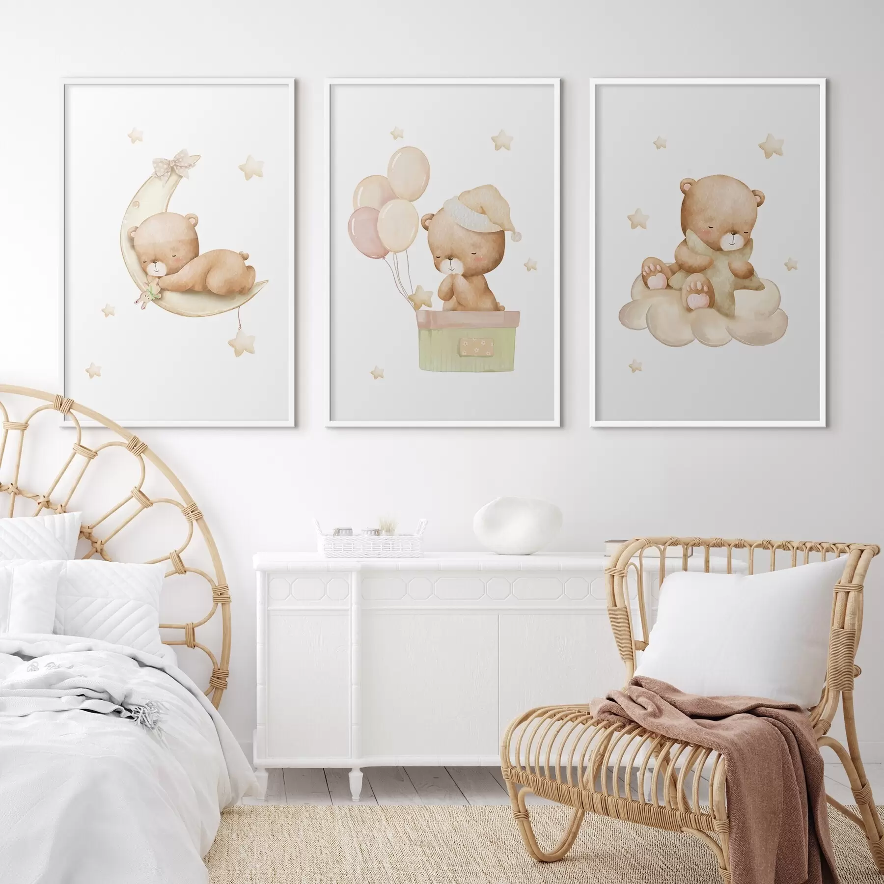 Fotobehang Teddyberen genieten van hun dromerige momenten d00296