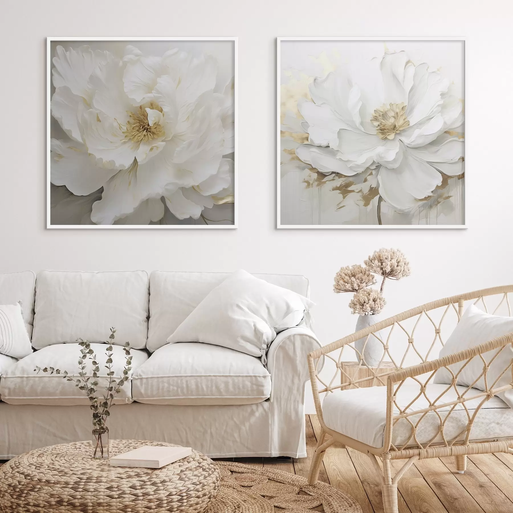 Fotobehang Prachtige grote lichte bloemen d00424