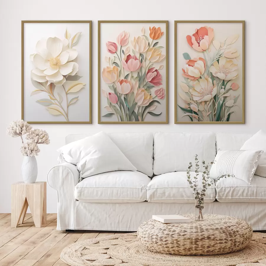 Fotobehang Papieren bloemen d00432