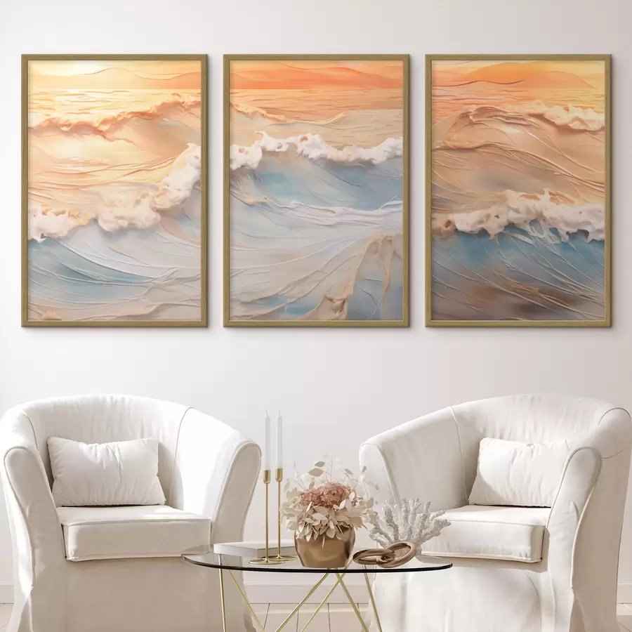Fotobehang Gekleurde golven van de zee d00437