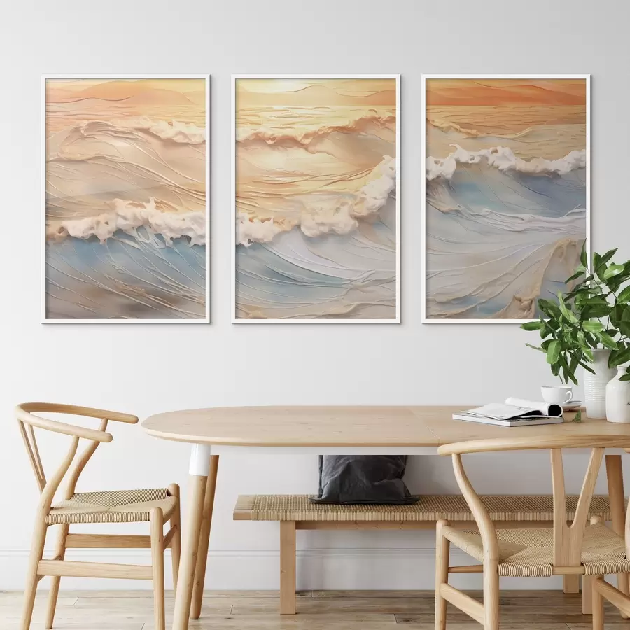 Fotobehang Gekleurde golven van de zee d00437