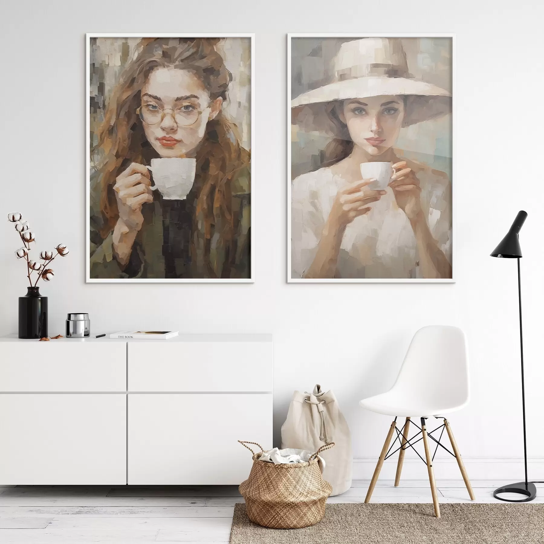 Fotobehang Meisjes en koffie d00440