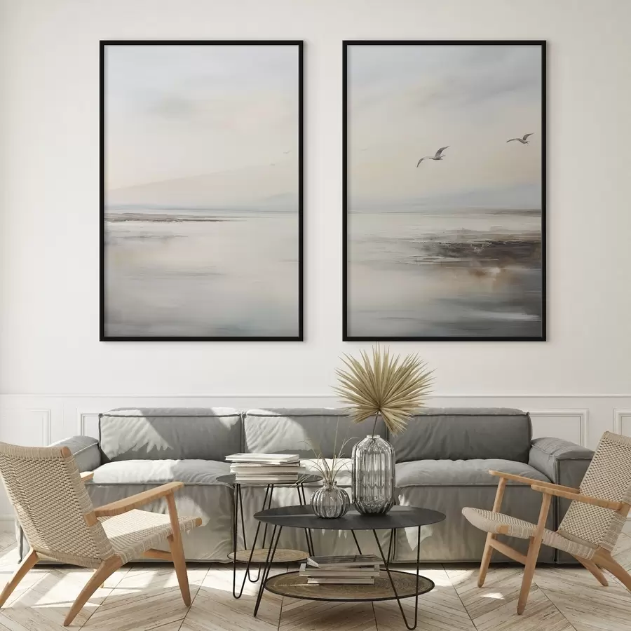 Fotobehang Zeemeeuwen op het strand d00463