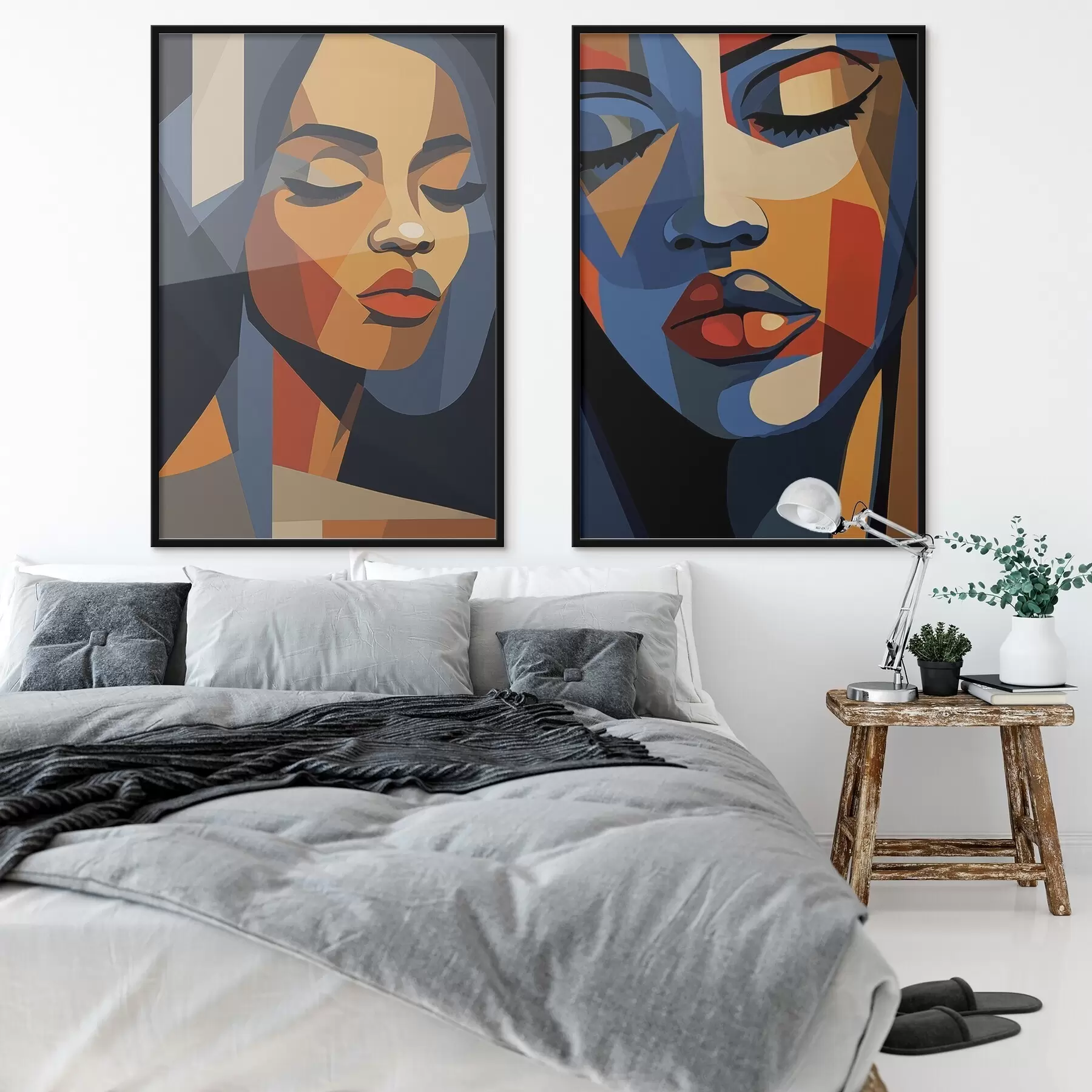 Fotobehang Kleurrijke portretten in pop-artstijl d00467