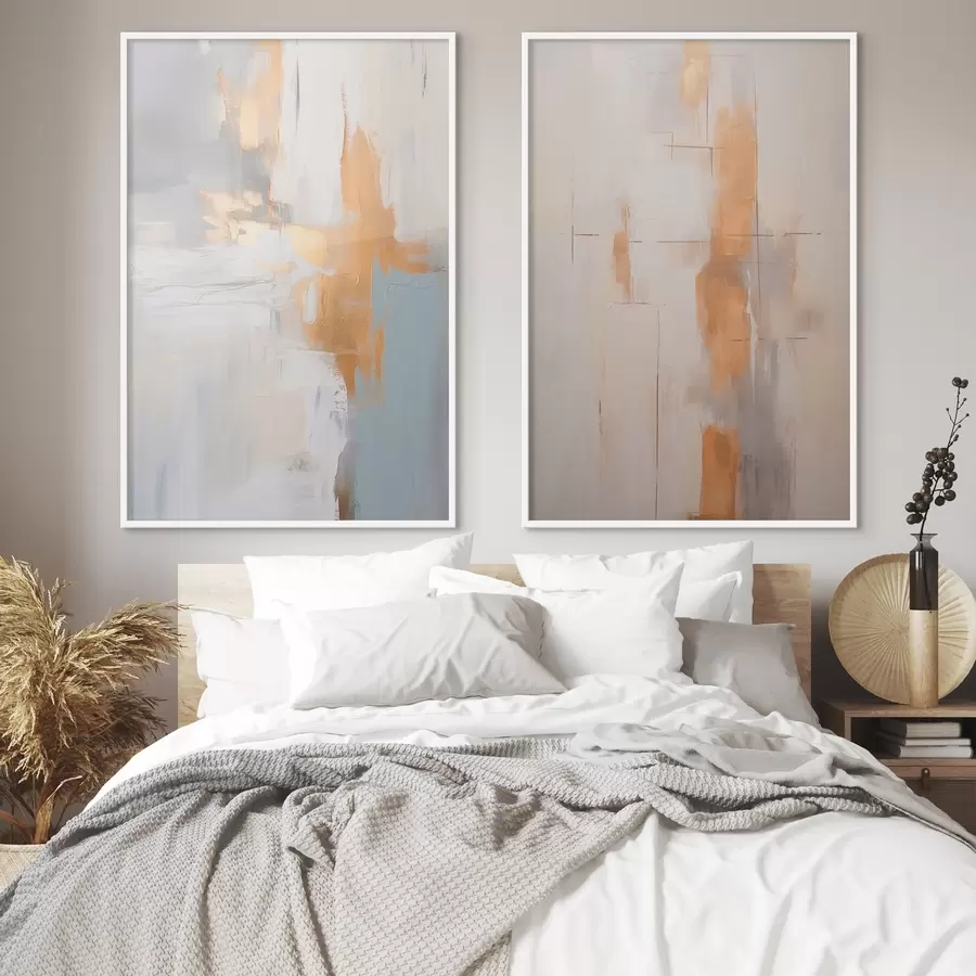 Fotobehang Abstracte penseelstreken imitatie van schilderij d00502