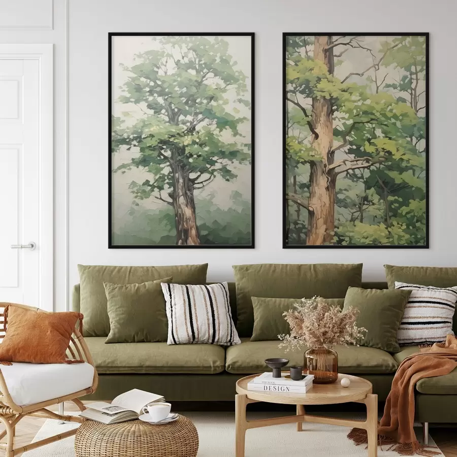 Fotobehang Hout imitatie schilderij d00503