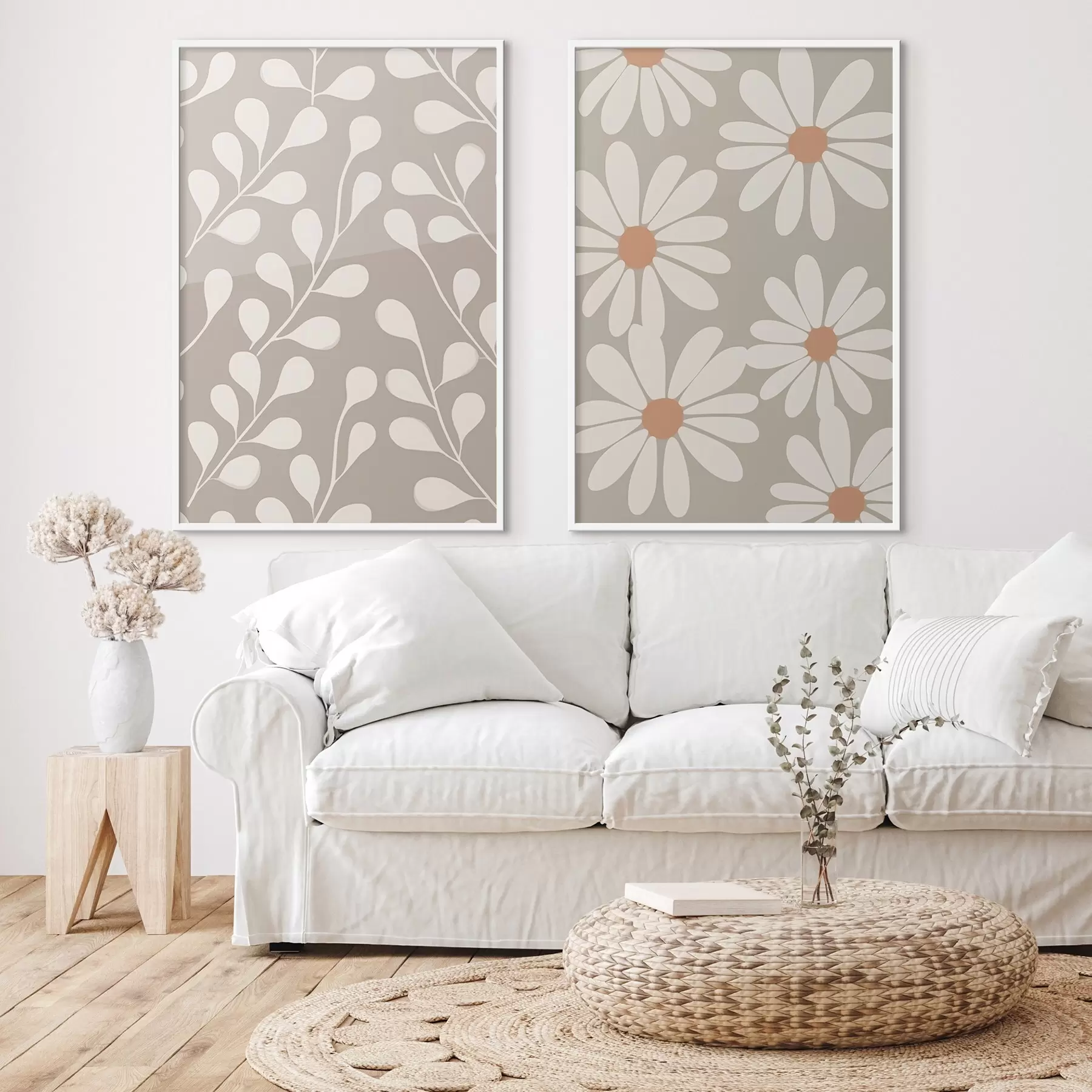 Fotobehang Takken en madeliefjes d00510