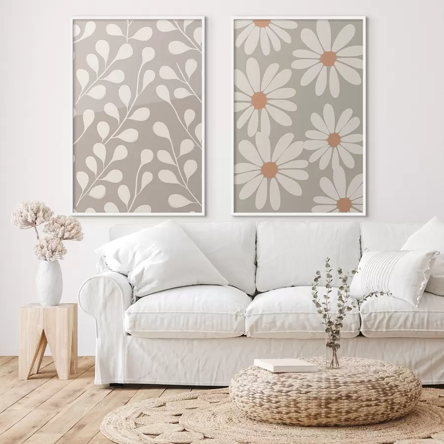 Fotobehang Takken en madeliefjes d00510