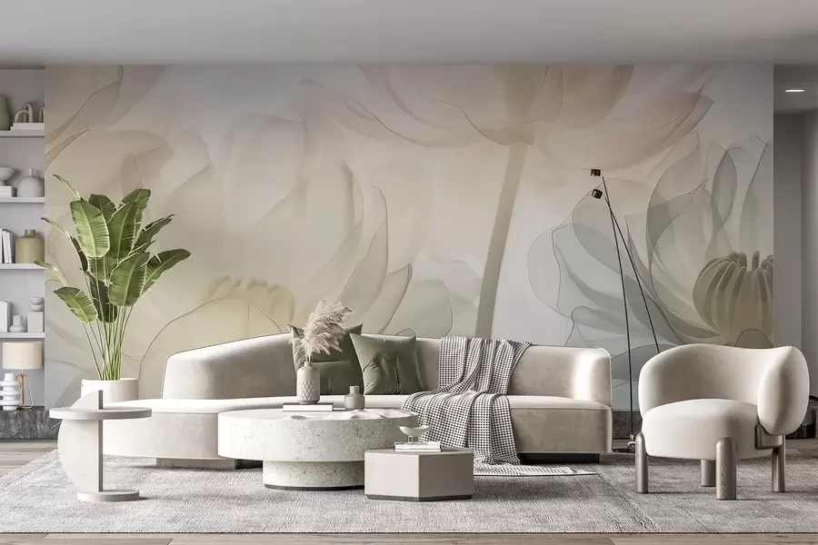 Fotobehang Grote bloemen w05030