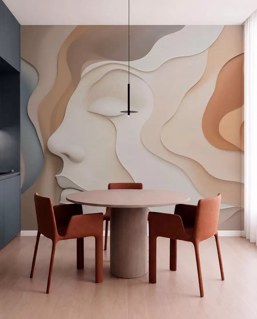 Fotobehang Abstract gezicht w04869
