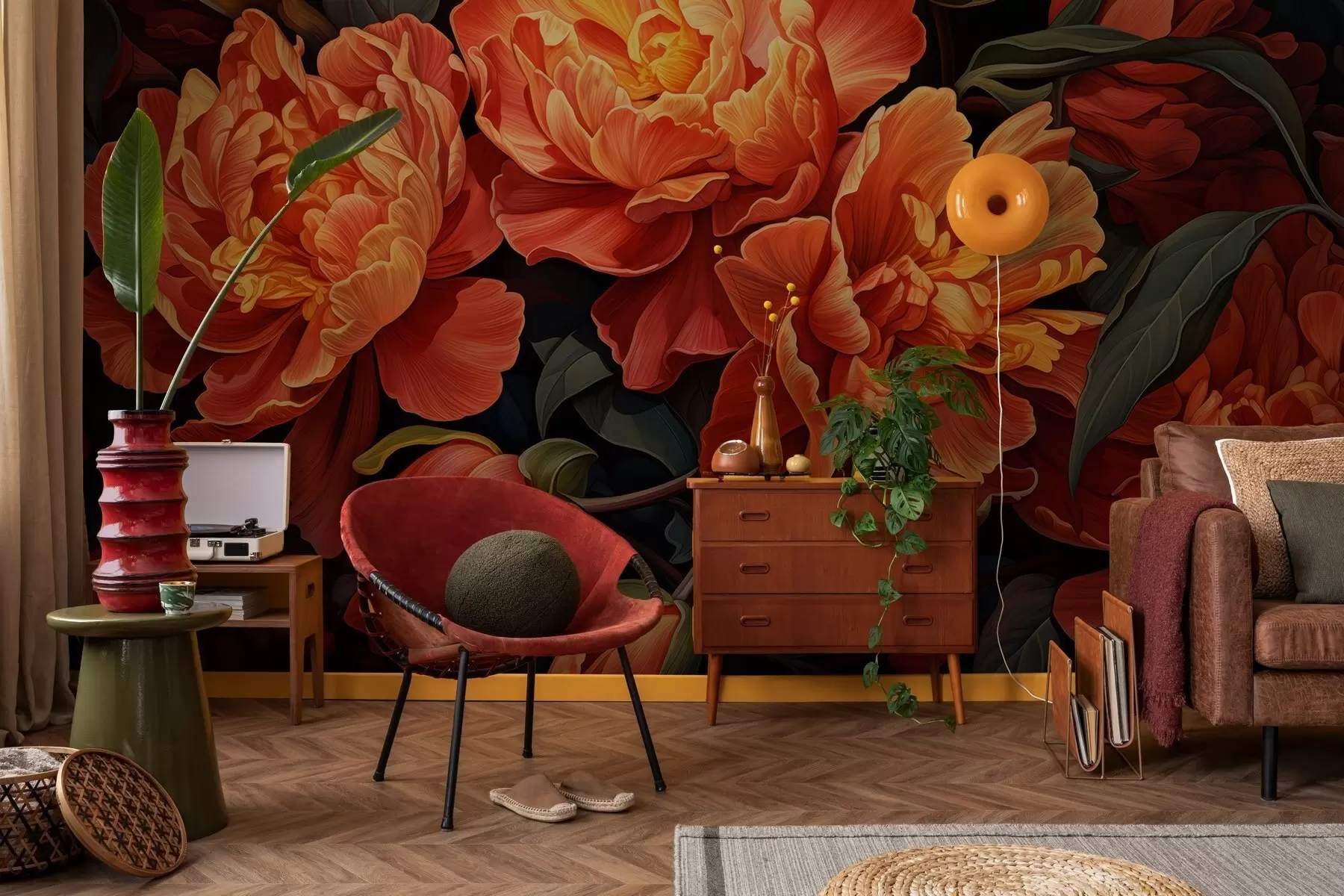 Fotobehang Warme bloemige avond w05044