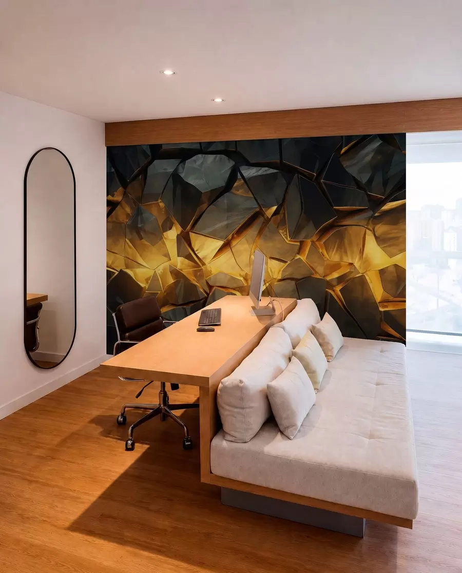 Fotobehang Amberkleurige steenfragmenten w05045