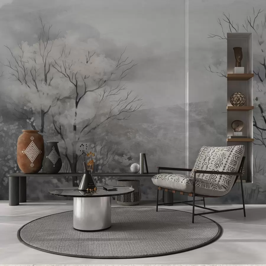 Fotobehang Lichte adem van bomen w05054