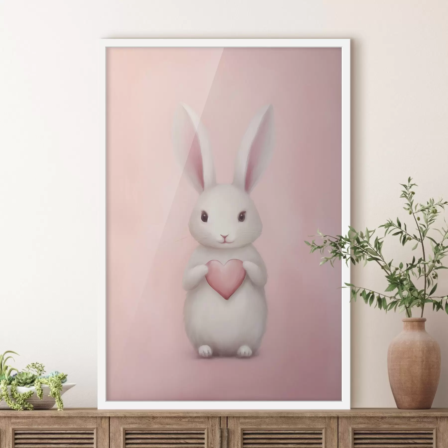 Fotobehang Konijntje met een hartje f47146