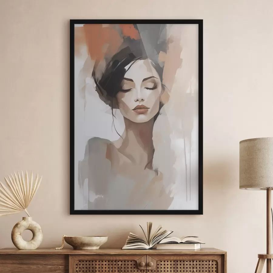 Fotobehang Abstract portret van een meisje f47151