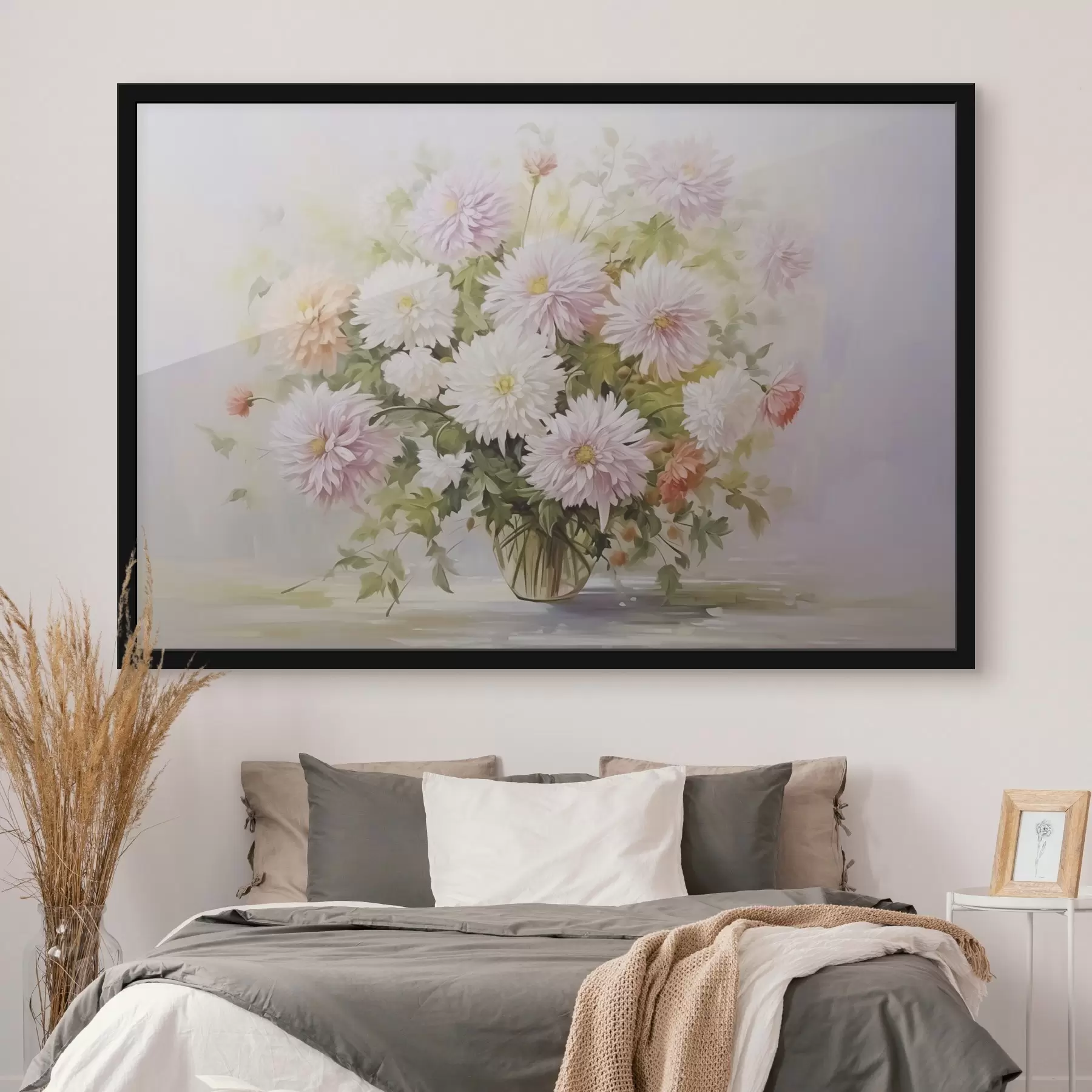 Fotobehang Chrysanten in een bloempot f47154