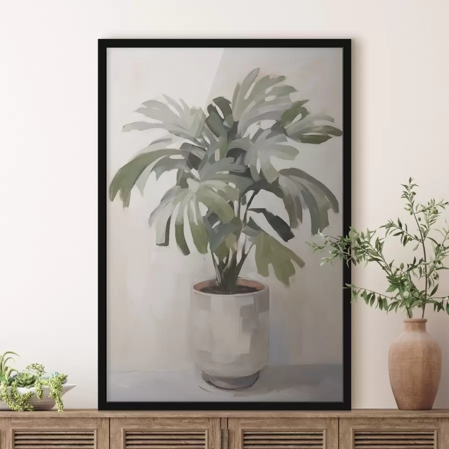Fotobehang Een plant in een pot f47239