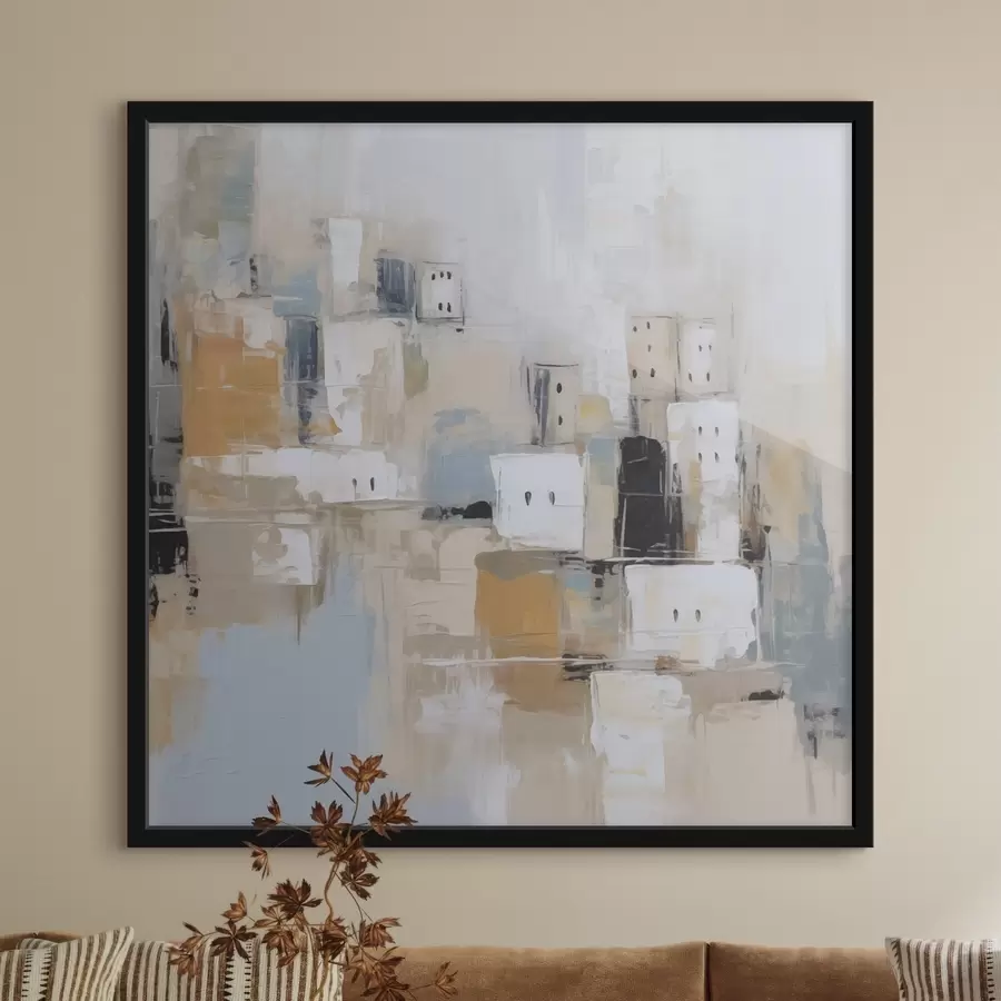 Fotobehang Abstracte imitatie van schilderkunst in de stad f47242