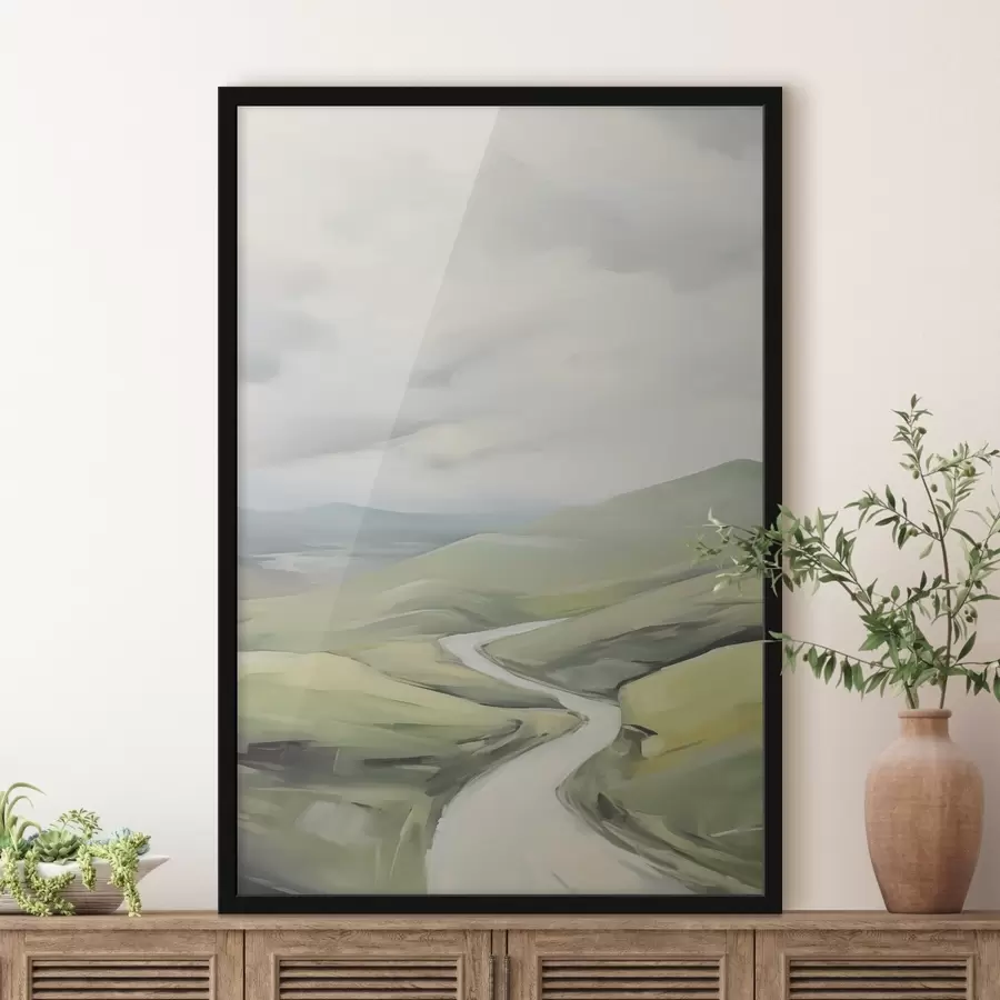 Fotobehang Weg in het veld f47244