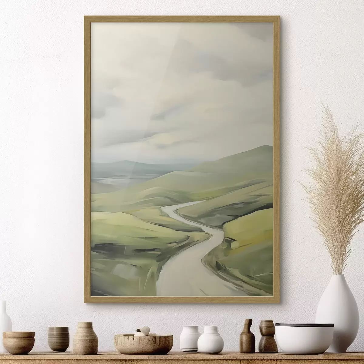 Poster Weg in het veld f47244