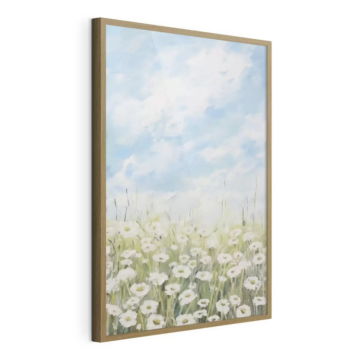 Poster Veld met madeliefjes imitatie schilderij f47246