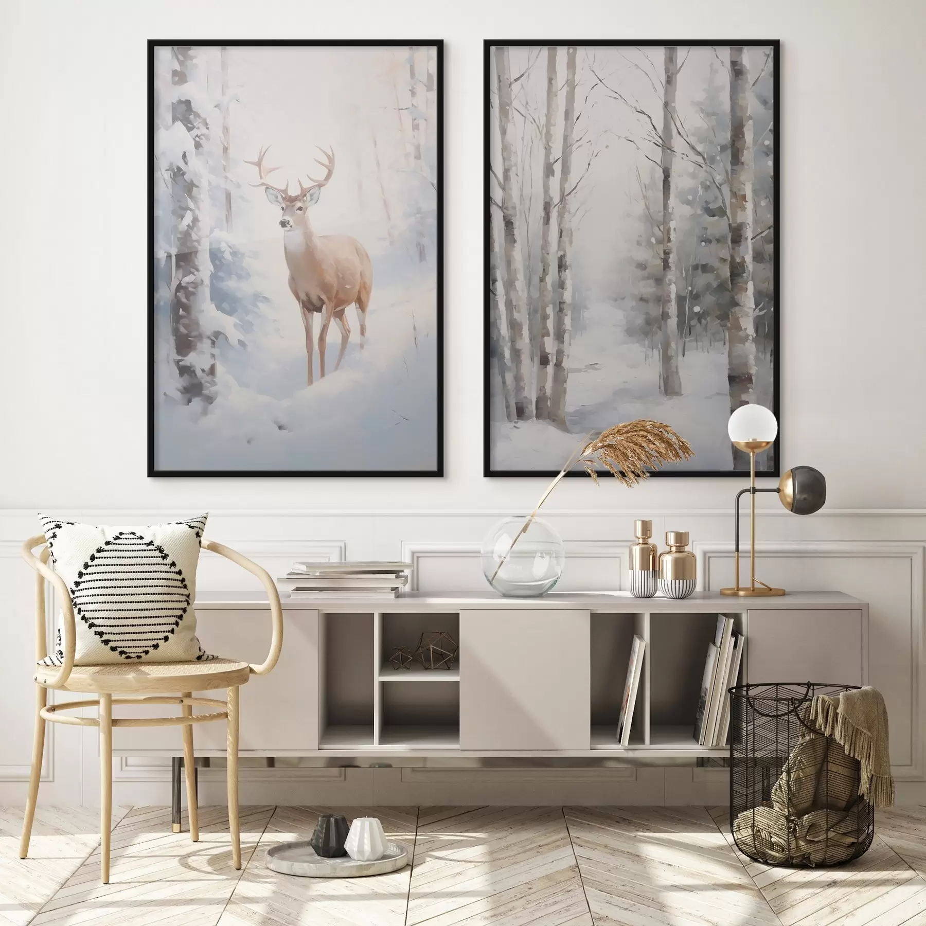Fotobehang Winterboslandschap d00836