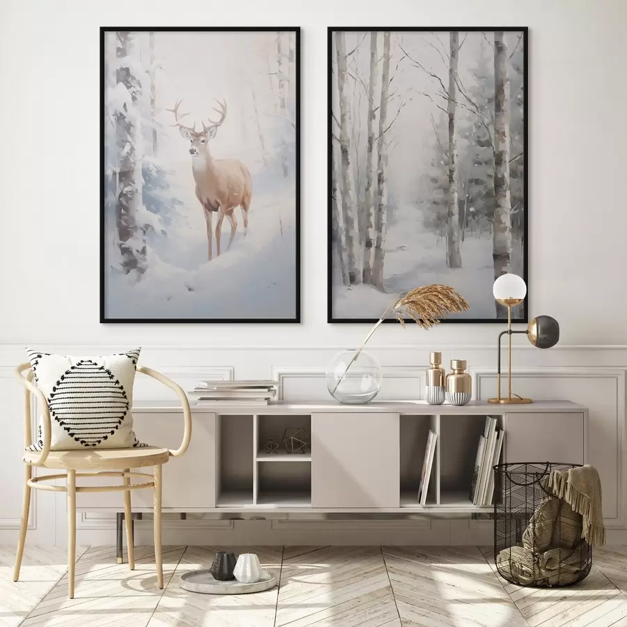 Fotobehang Winterboslandschap d00836