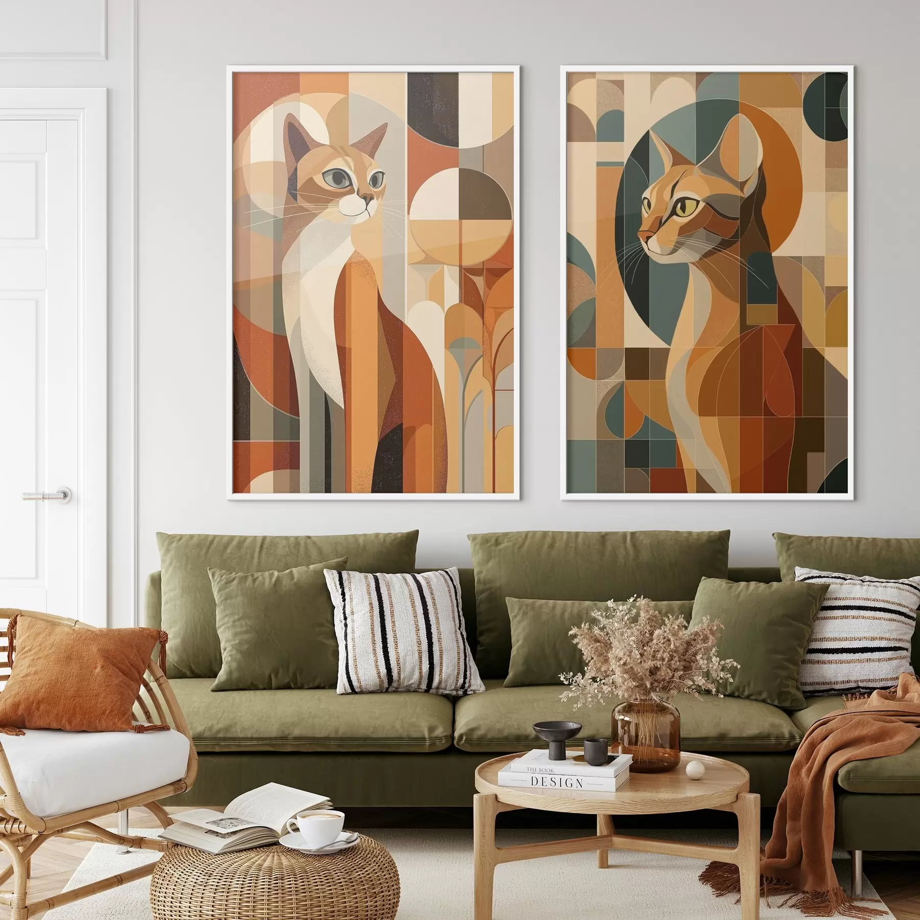 Fotobehang Abstracte katten d00841