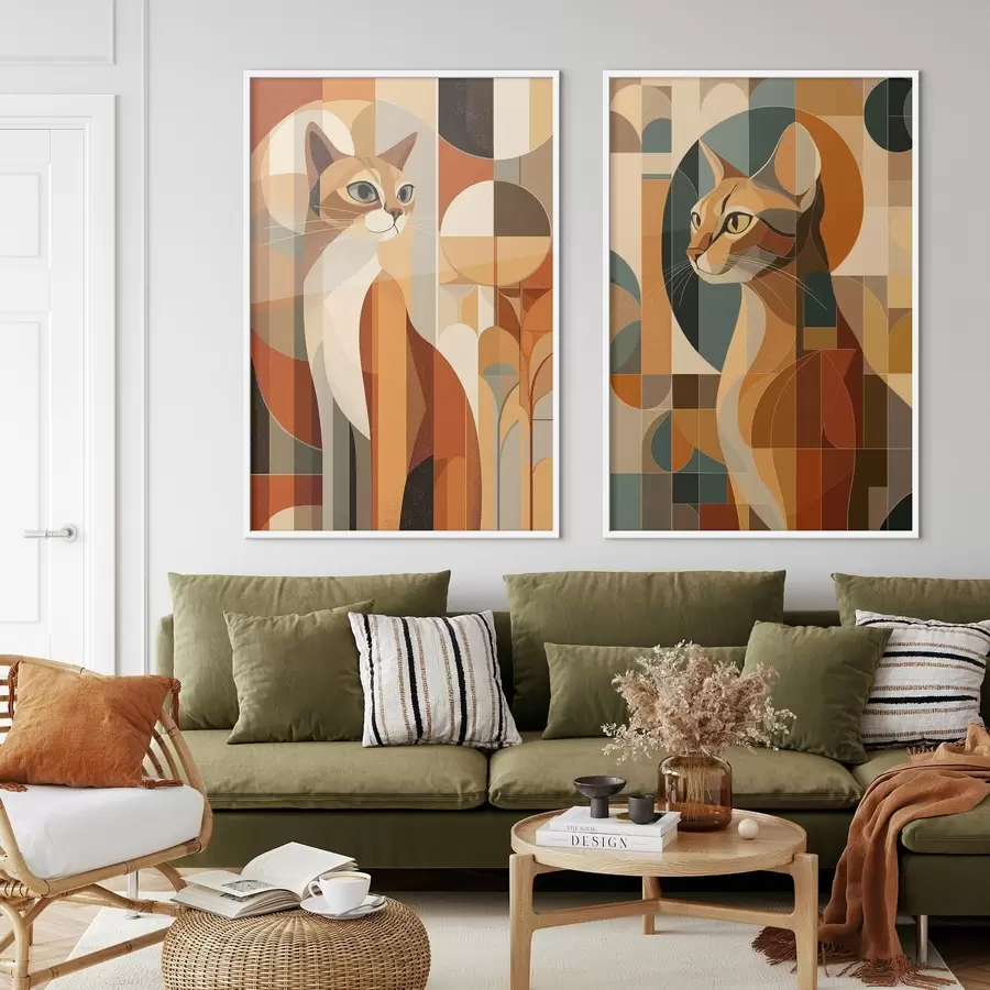 Fotobehang Abstracte katten d00841