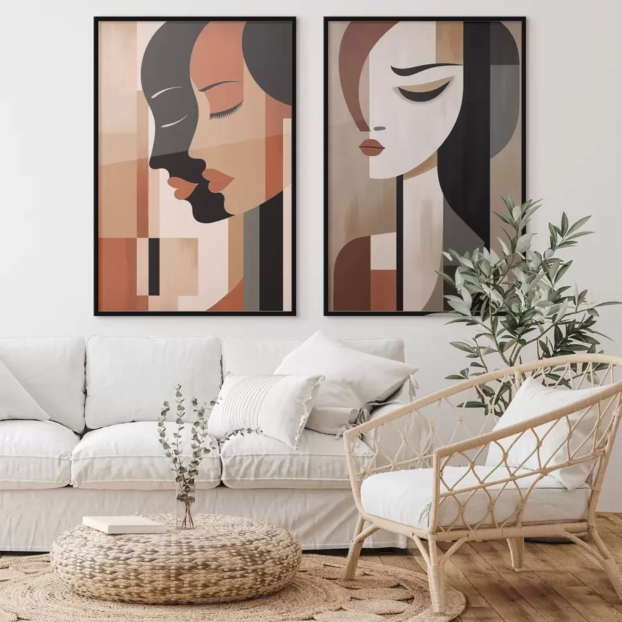 Fotobehang Abstracte gezichten d00847