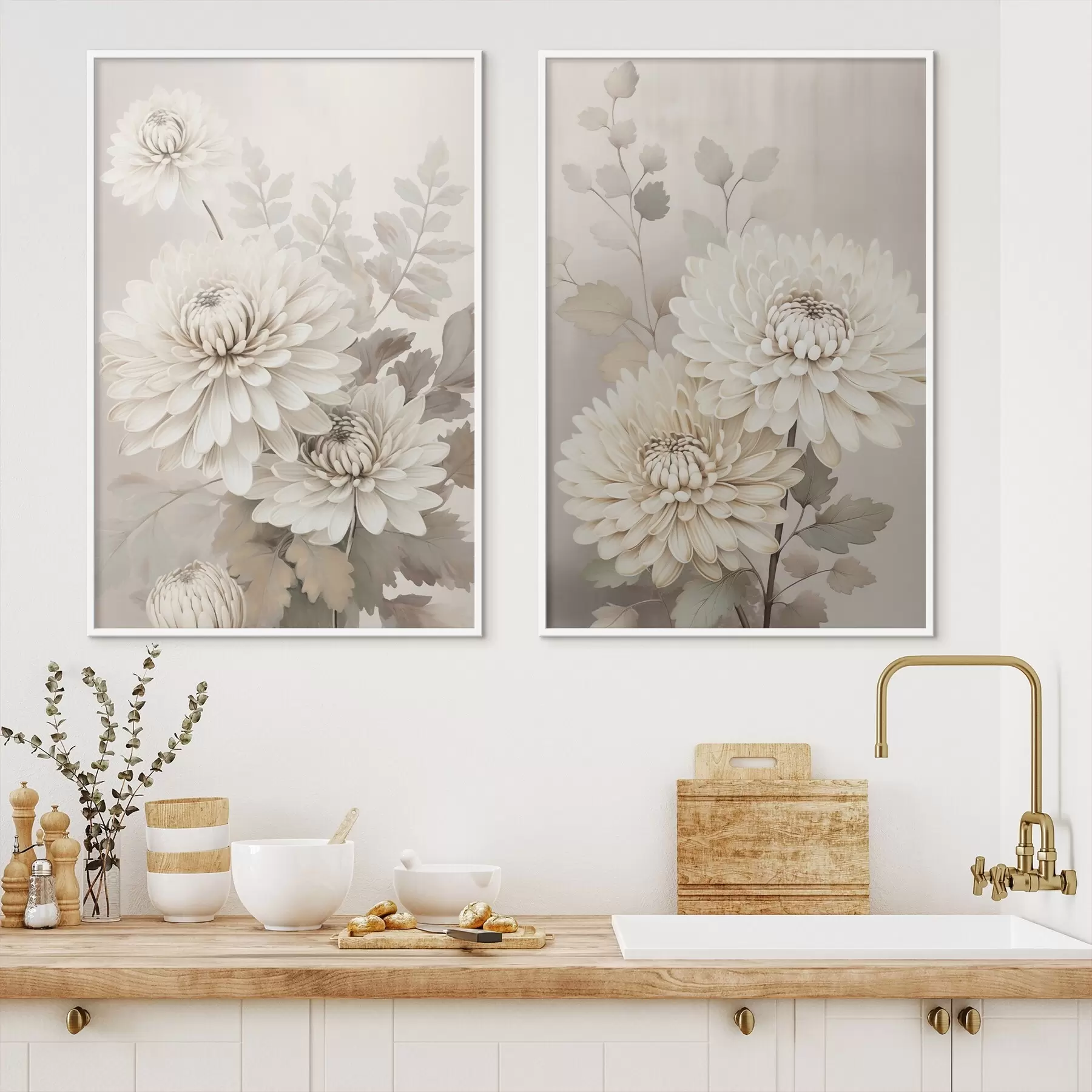 Fotobehang Abstracte chrysanten d00856