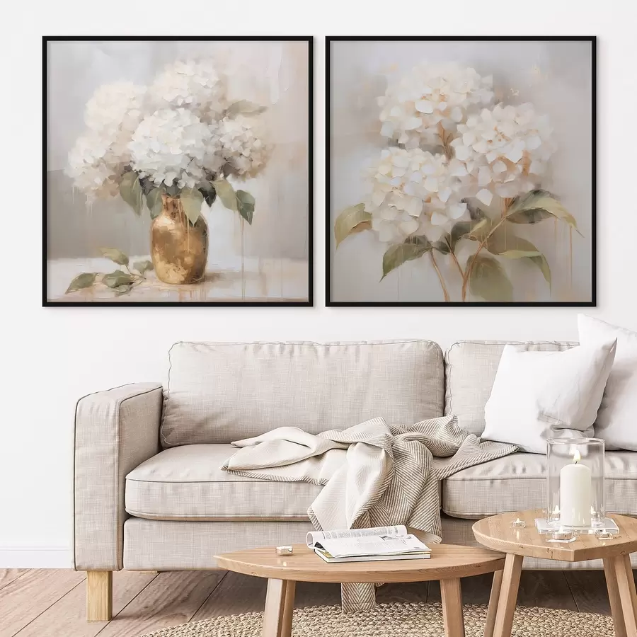 Fotobehang Delicate hortensia's d00857