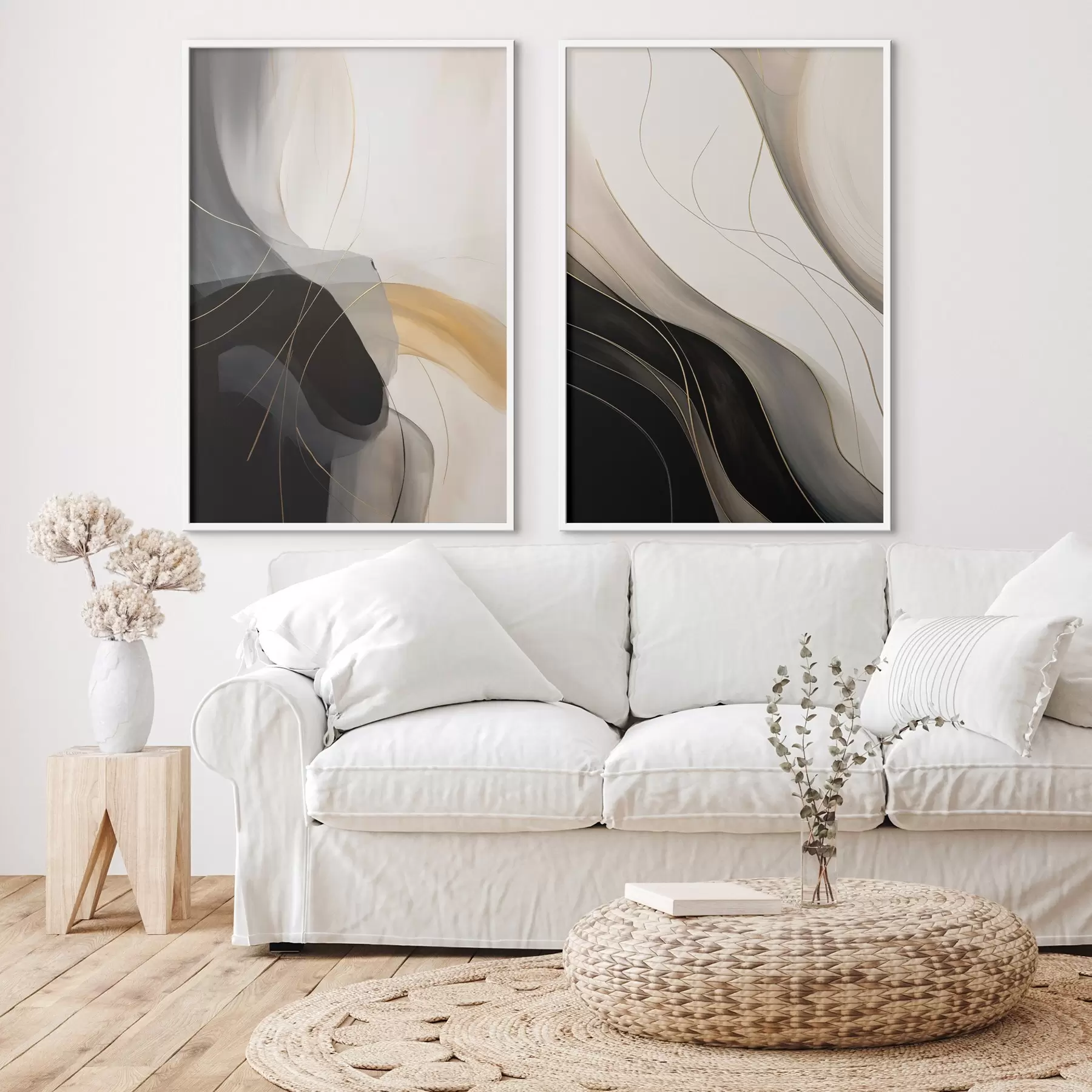 Fotobehang Monochrome curven met fijne metalen filamenten d00972