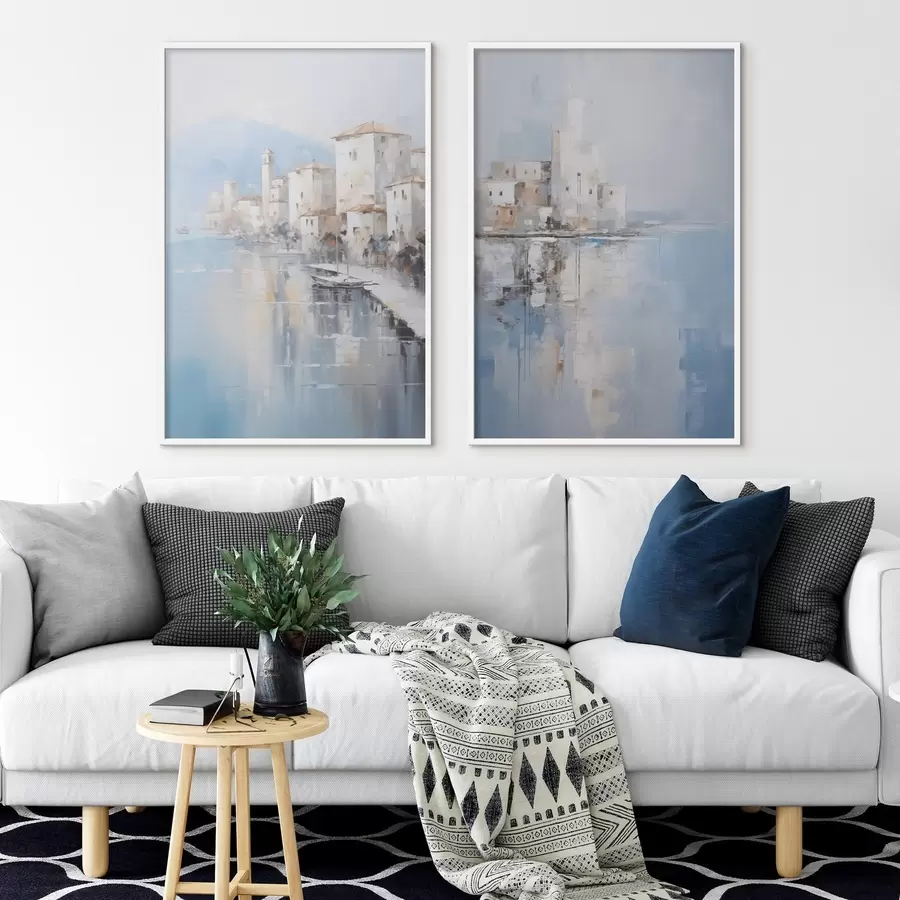 Fotobehang Abstracte landschapsimitatie van schilderkunst d00997