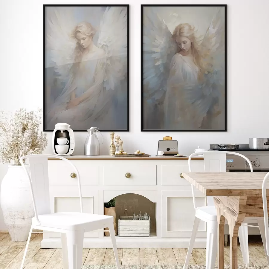 Fotobehang Abstractie van engelen d01001