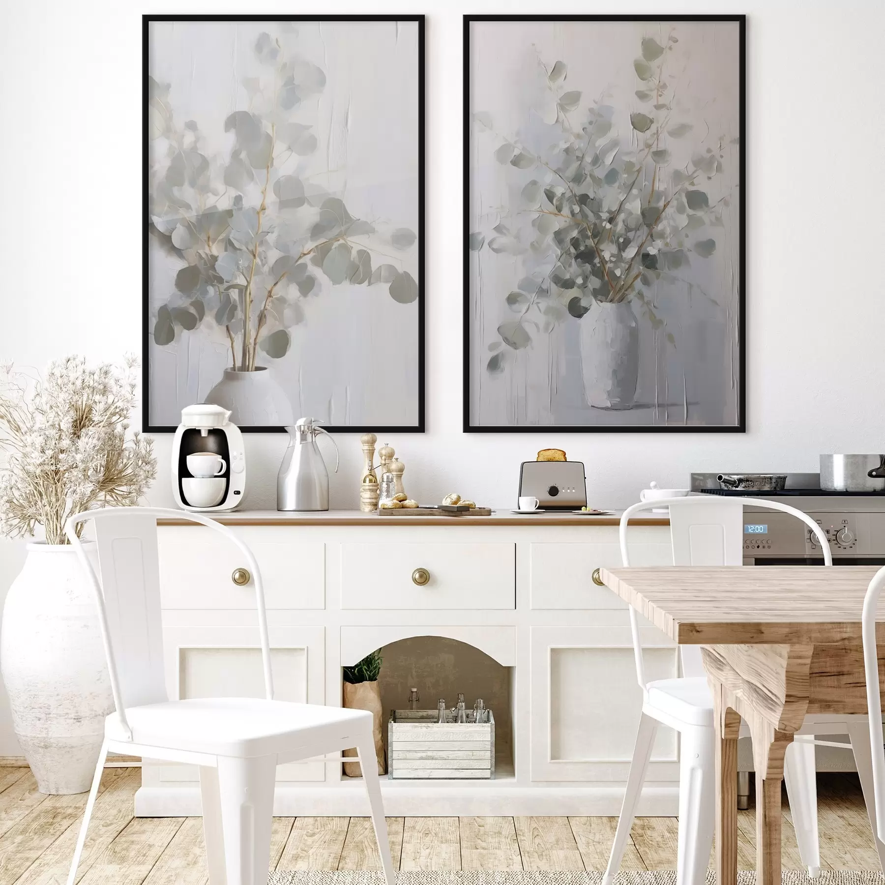 Fotobehang Takjes in een vaas imitatie schilderij d01020