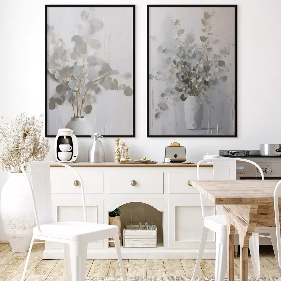 Fotobehang Takjes in een vaas imitatie schilderij d01020