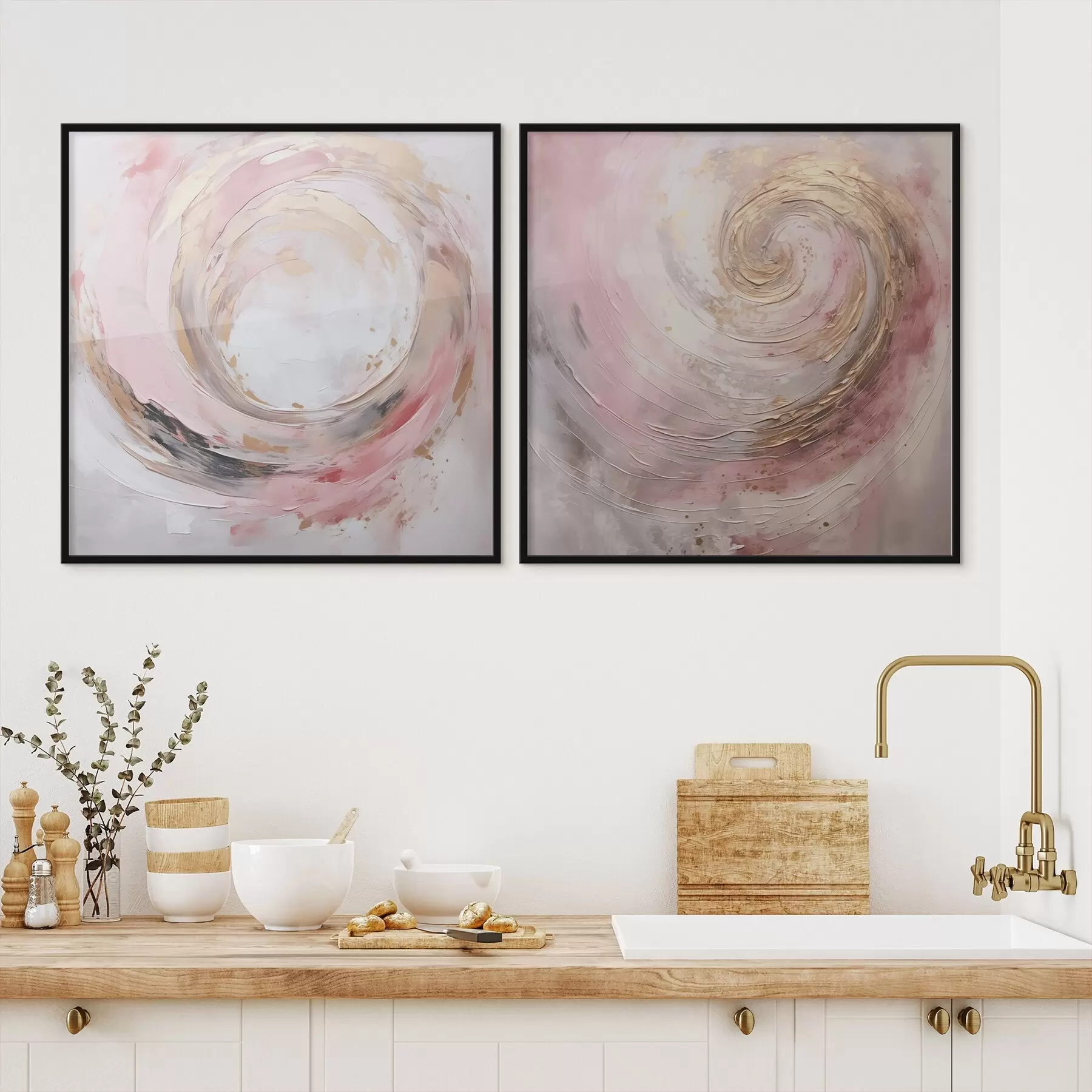 Fotobehang Abstracte werveling imitatie schilderij d01028