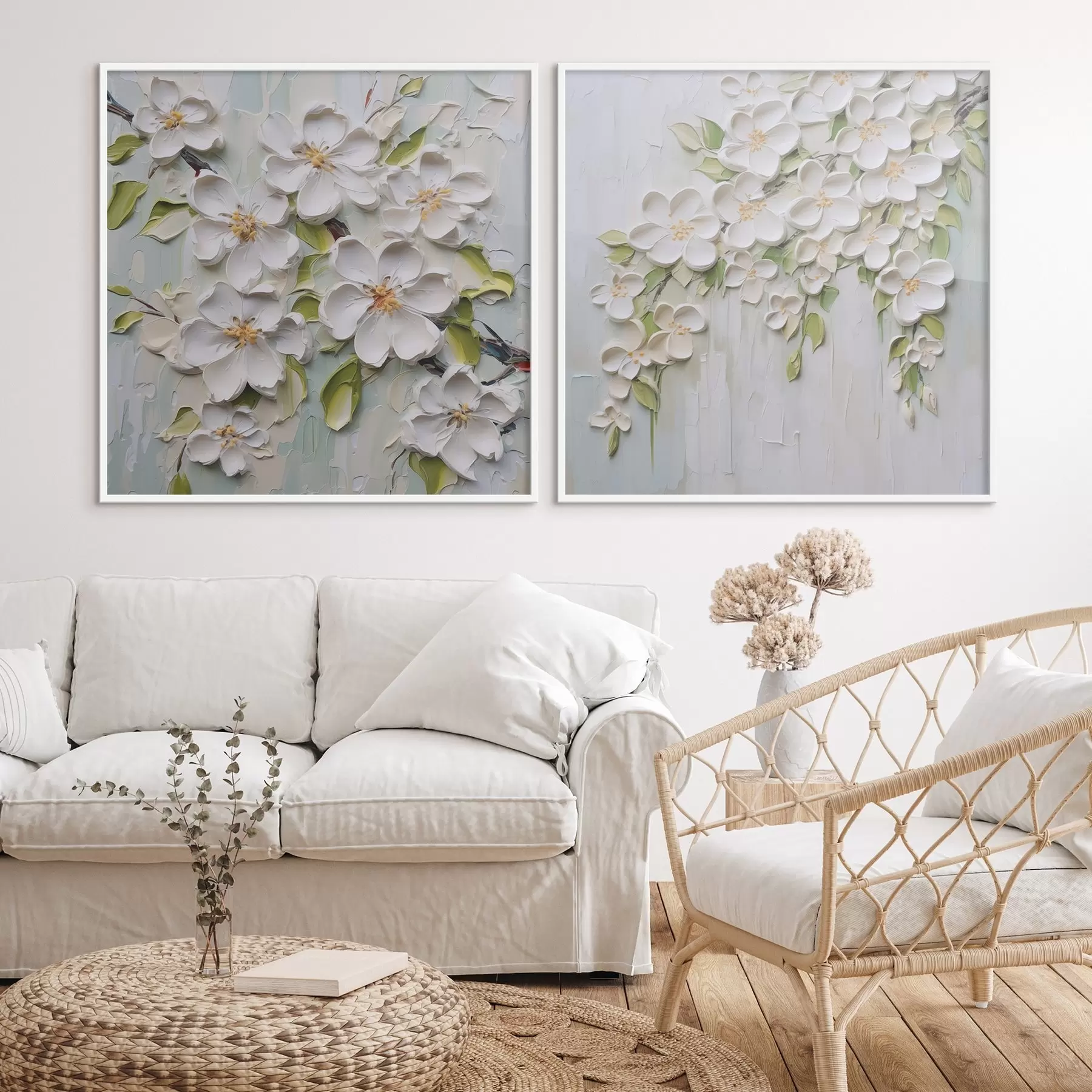 Fotobehang Abstracte bloemen imitatie van schilderkunst d01033