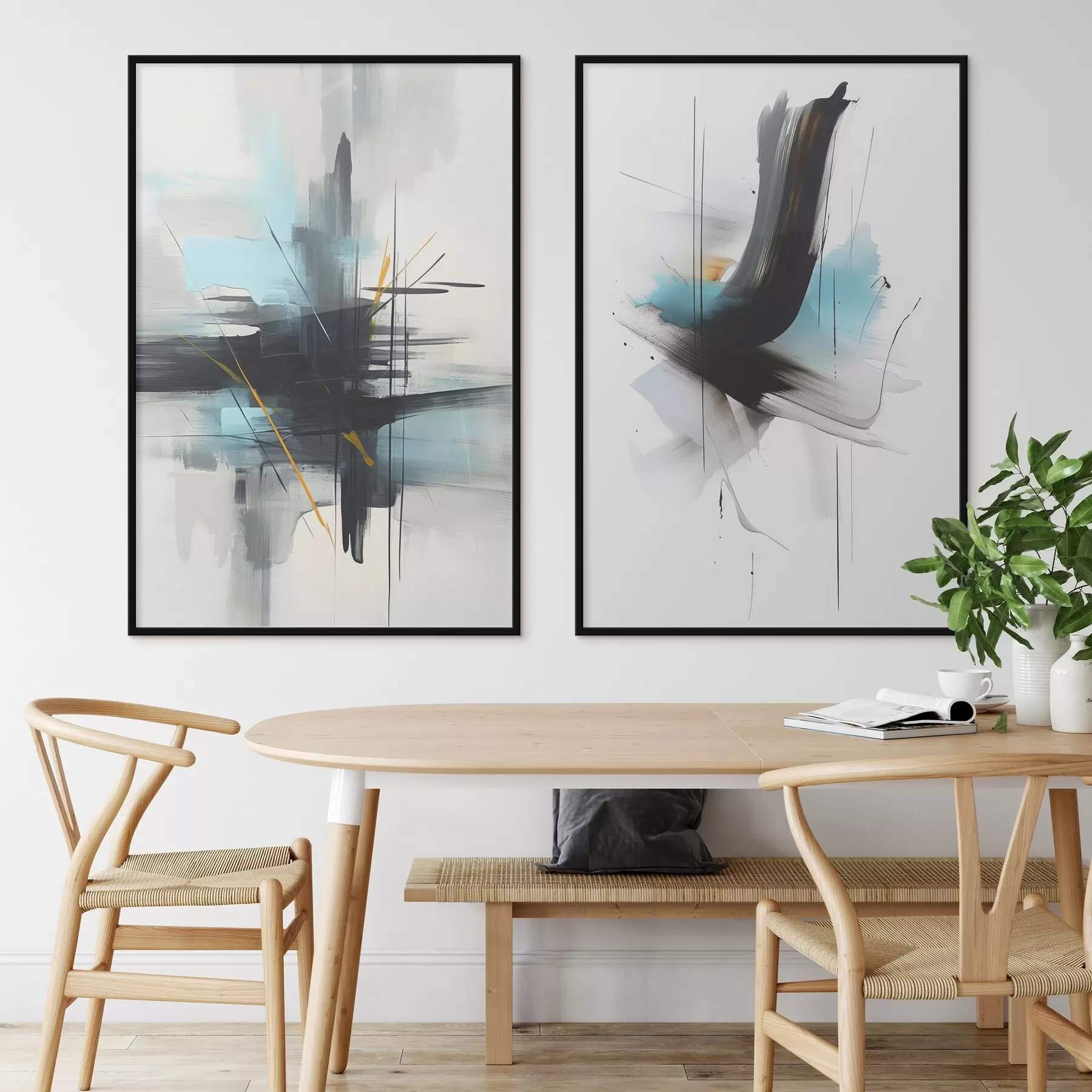 Fotobehang Abstractie met imitatie van spatten en penseelstreken d01037