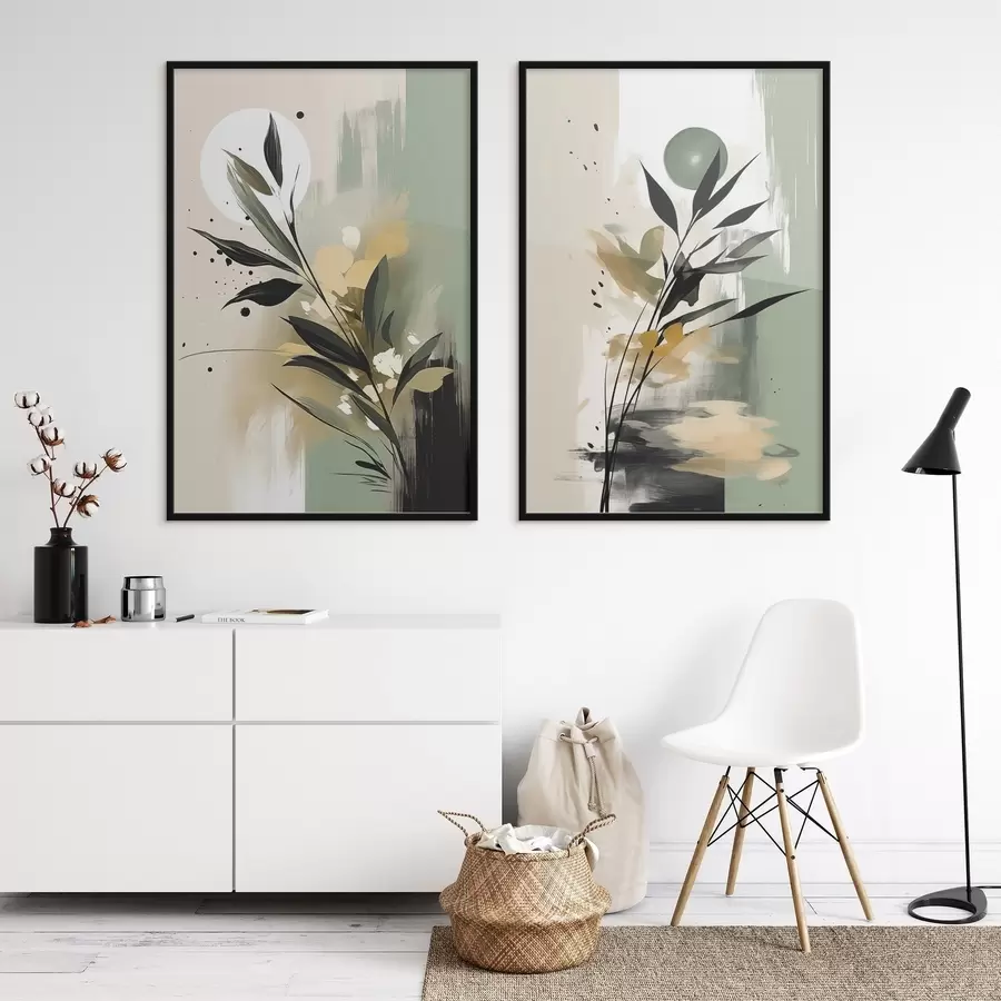 Fotobehang Abstracties met planten d01038