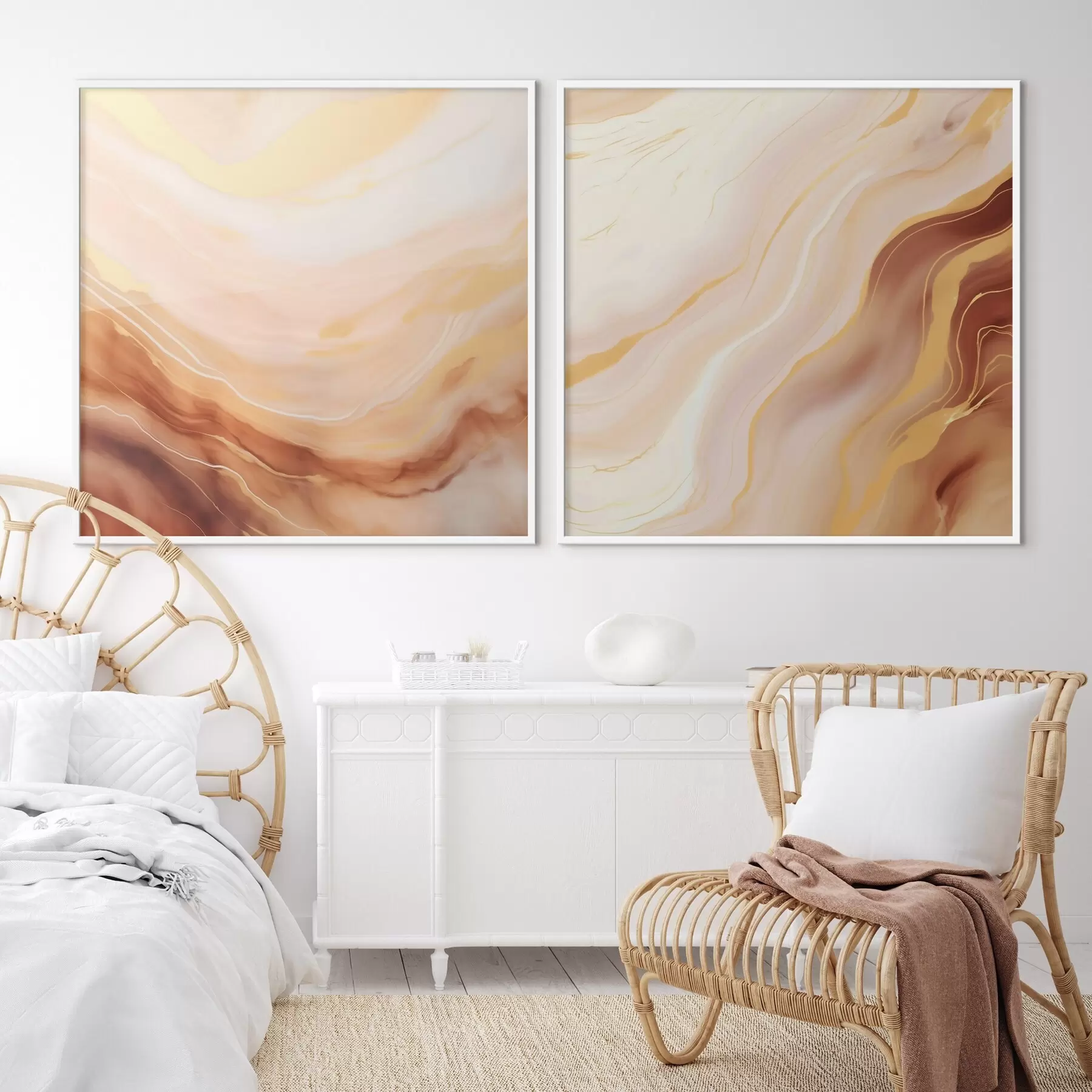 Fotobehang Lichte golvende structuren in aquareltechniek d00991