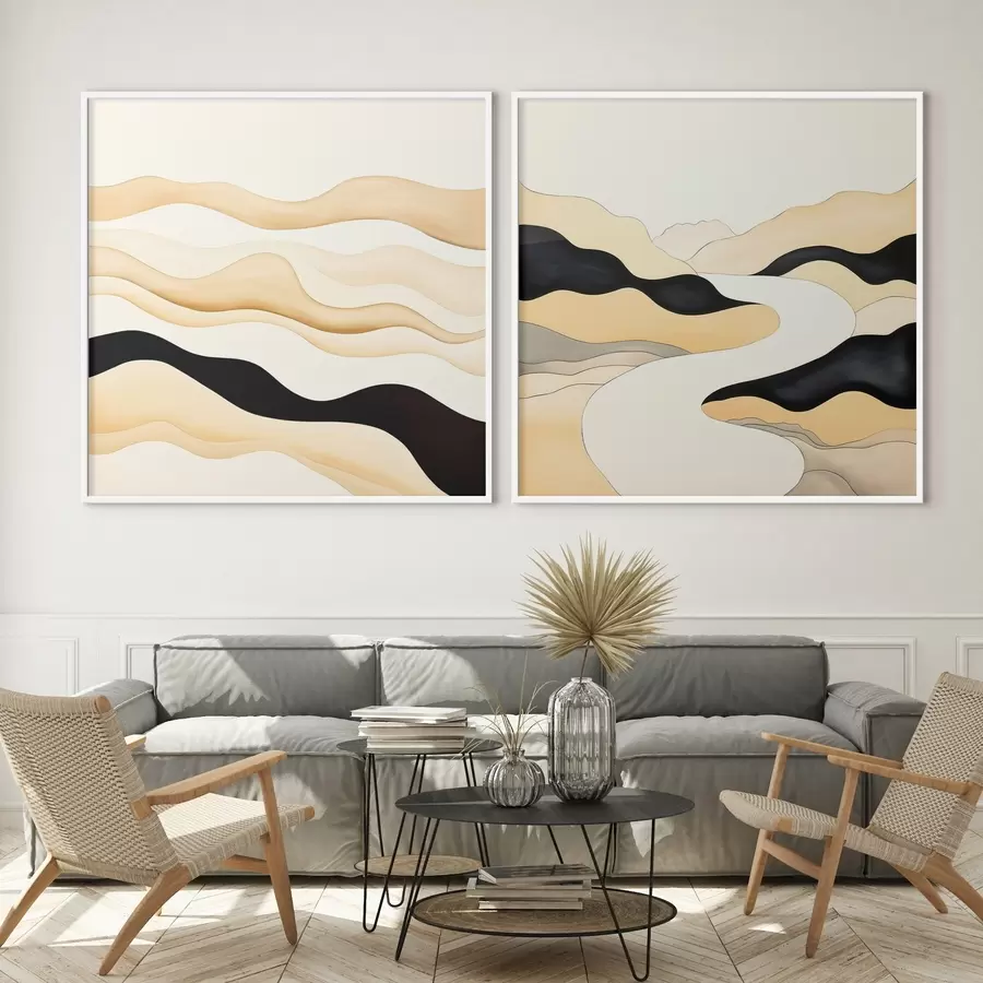 Fotobehang Abstracte vormen geïnspireerd door natuurlijke ritmes d00992