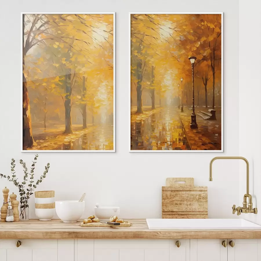 Fotobehang Herfst in het park d01052