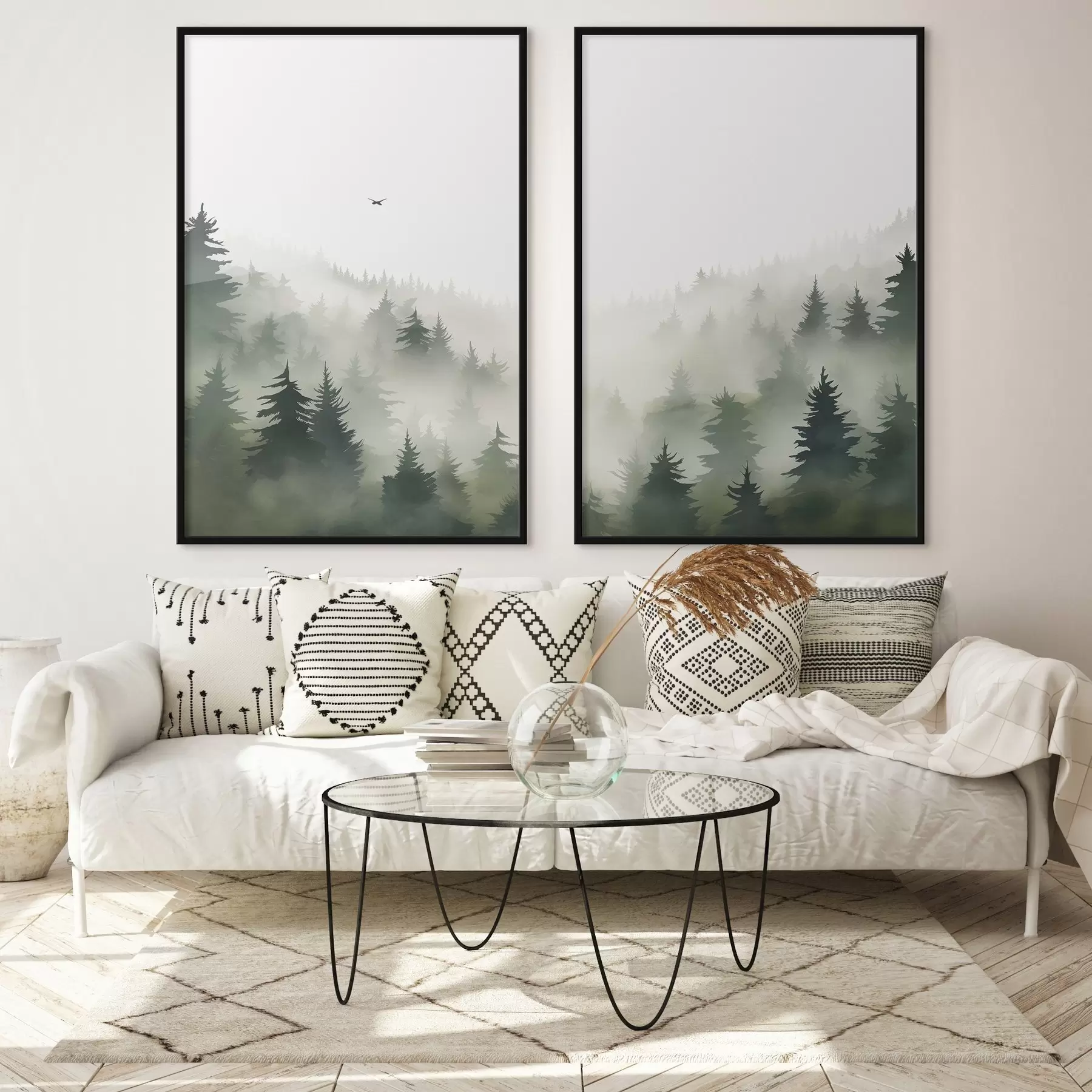 Fotobehang Mistig bos d01061