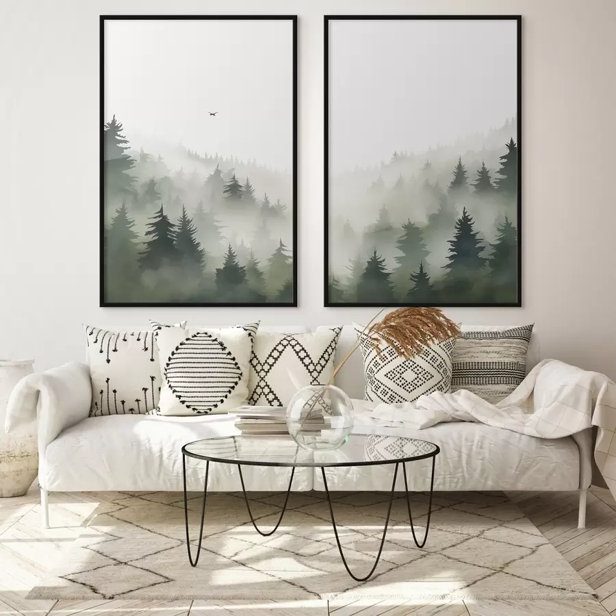 Fotobehang Mistig bos d01061