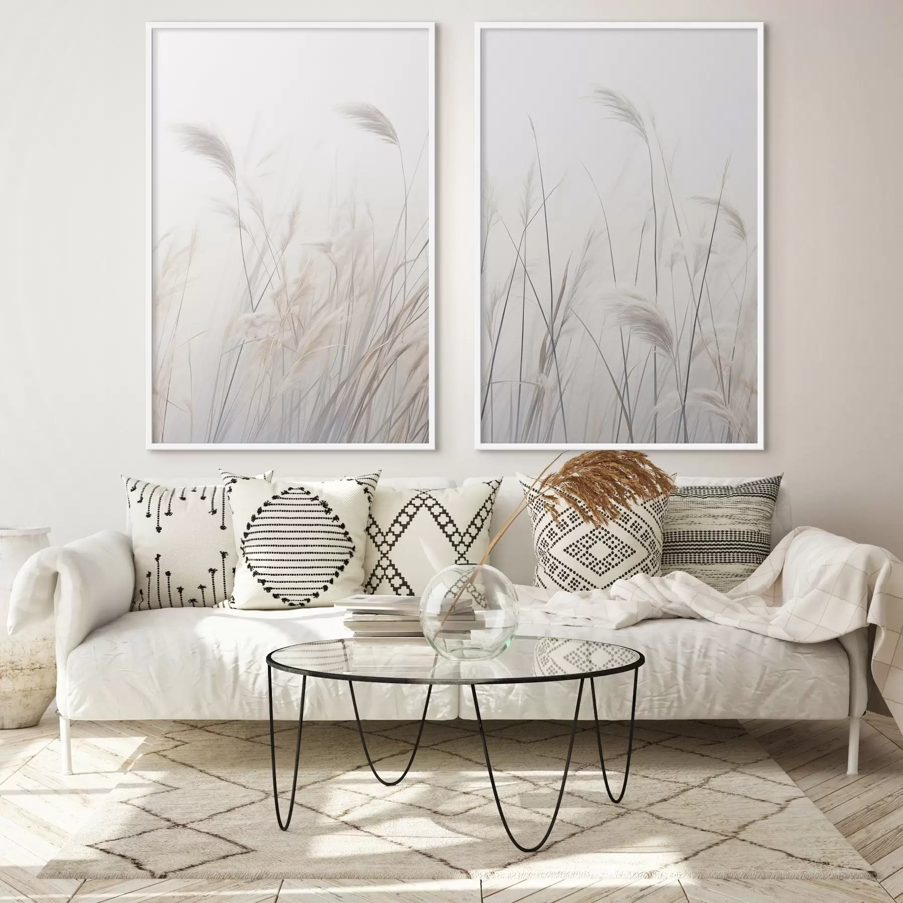 Fotobehang Delicate planten op een lichte achtergrond d01065