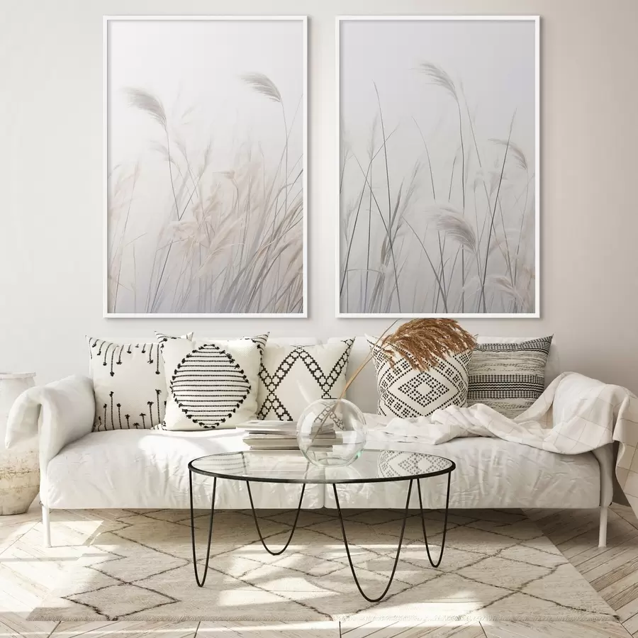 Fotobehang Delicate planten op een lichte achtergrond d01065