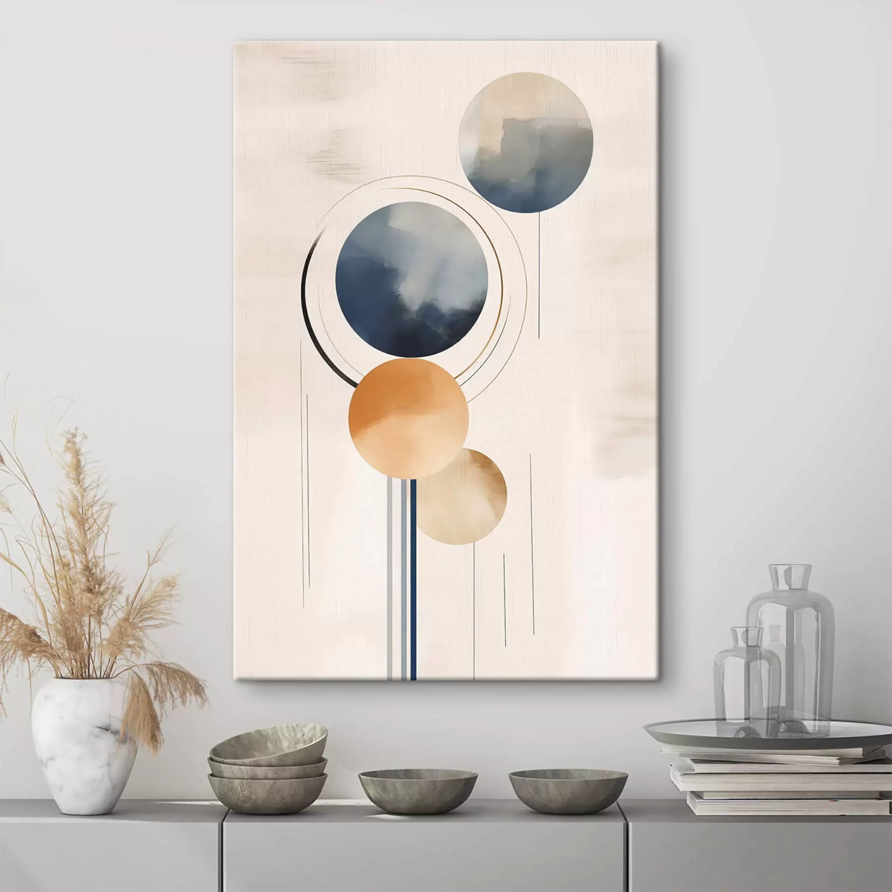  Schilderijen Abstractie met bollen s47100